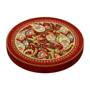 洛瑞缇美式复古客厅沙发蒲团打坐红色节日氛围感懒人脚垫可拆洗