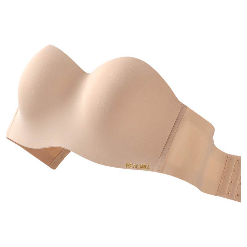 润微稳稳杯无肩带内衣女大胸美背夏防滑隐形抹胸无痕聚拢文胸薄款