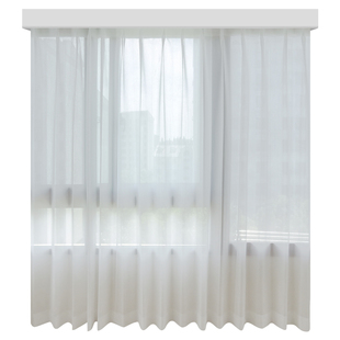 【日本进口】定制窗纱纱帘客厅窗帘新款阳台纯色式透光不透人F4星