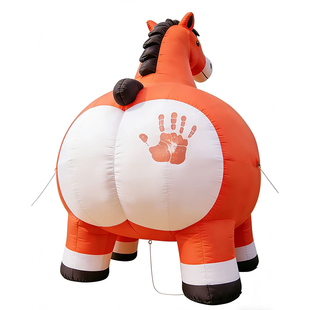 2026新年充气马年拍马屁气模商场美陈新年吉祥物网红打卡财神定制