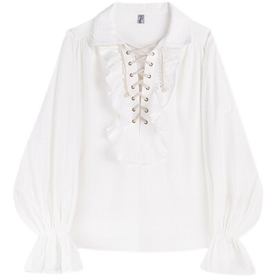 哥特复古衬衫男暗黑长袖成人衬衣