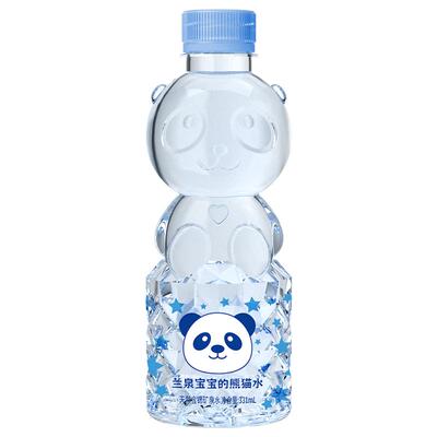 半灵泉熊猫瓶儿童含锶饮用天然矿泉水331ml*12瓶整箱包邮特价便携