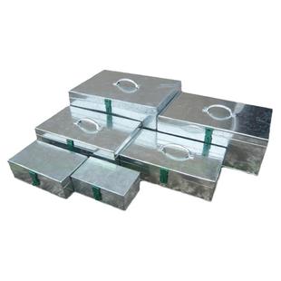 小铁箱收银铁皮钱箱子摆摊商用带锁工具收钱盒不锈钢长方形收纳箱