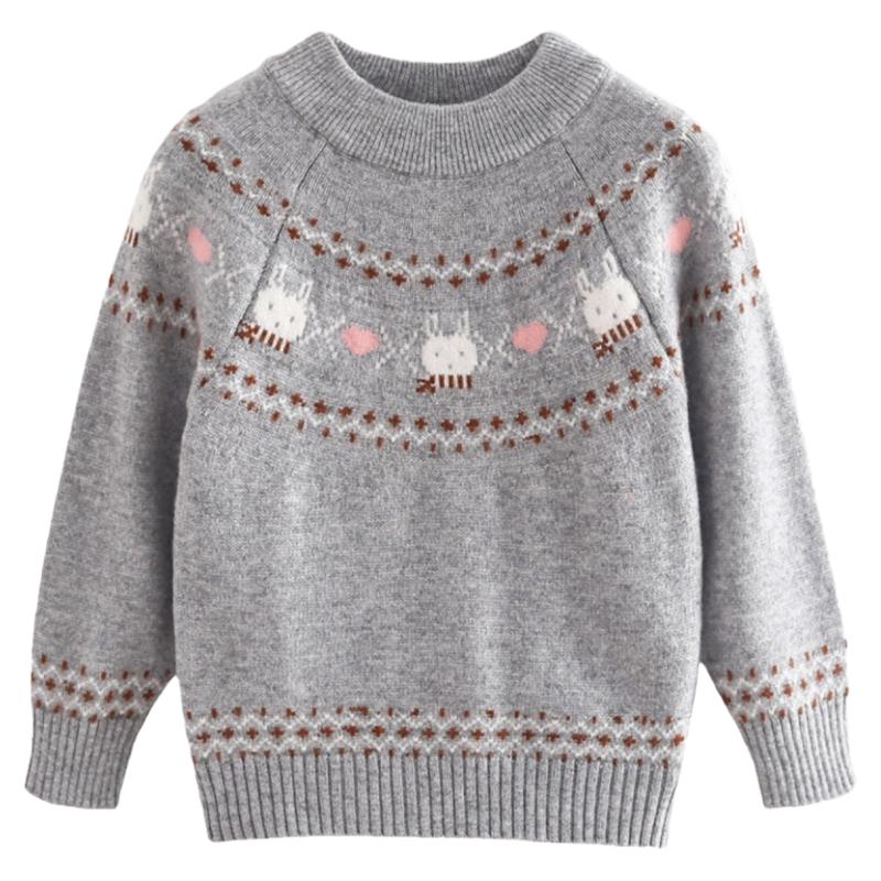 90-160码女童毛衣儿童羊绒衫2025秋冬中大童加厚羊毛衫针织打底衫