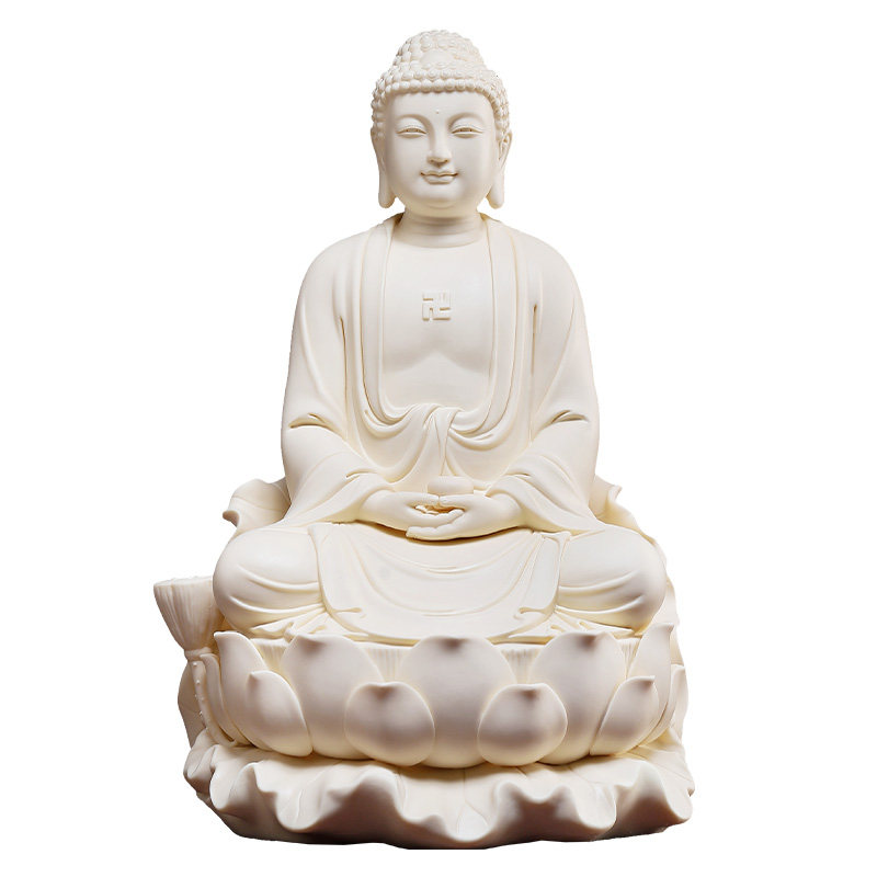 陶瓷三宝佛药师佛佛像摆件供奉