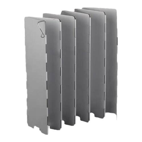 户外卡式炉防风板酒精炉炉头炉具挡风板10片折叠铝质防风带插销袋