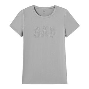 Gap女装2024夏季新款纯棉镂空字母印花logo短袖T恤宽松上衣546498