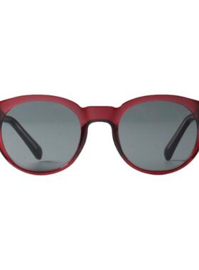 酒红色UV400小众经典款近视墨镜