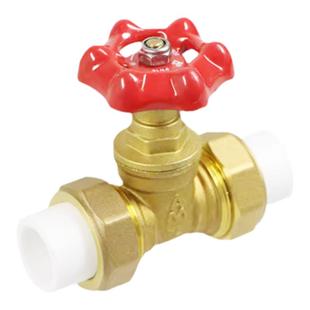 正品埃美柯PPR闸阀热熔管开关阀门铜芯自来水冷热水阀门7650灰色