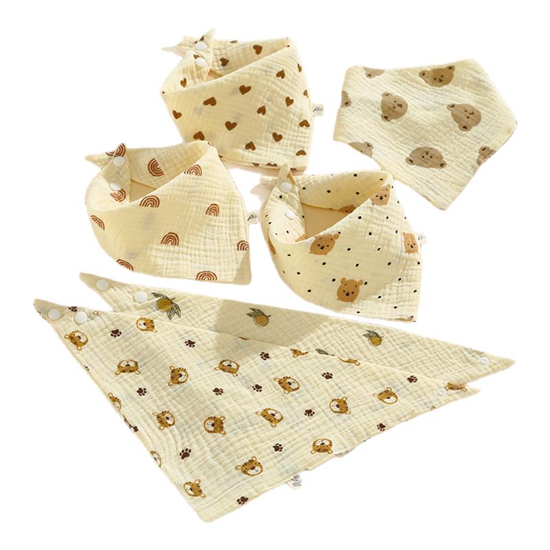 婴儿三角巾纯棉a类儿童口水巾幼儿宝宝吃饭围嘴新生儿围兜超柔软