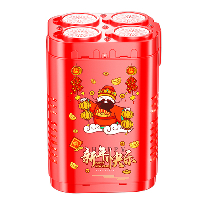 2026新年春节礼物炫彩烟花泡泡机全自动电动儿童玩具鞭炮舞台婚礼