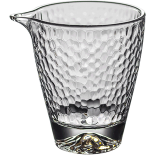 禾阳日式锤纹公道杯耐热玻璃加厚茶海分茶器雪山泡茶公杯茶具配件