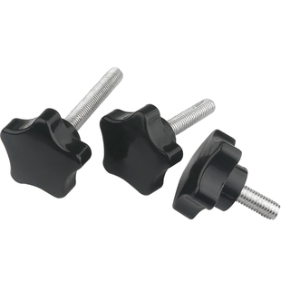 不锈钢星形梅花手柄螺丝五星型胶木手柠螺栓旋扭机械把手螺杆M6M8