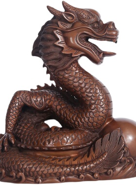 纯铜生肖龙祥中式风乔迁装饰品