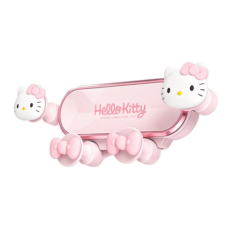 玩味kitty车载手机支架重力出风口导航专用固定卡通手机架新款