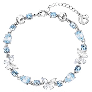 VIVIWELL冰蓝蝶踪 蝴蝶蓝钻手链女生日礼物轻奢精致小众设计手饰