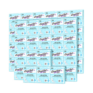 555卫生巾夜用超薄290mm轻薄透气48包192片女生姨妈巾