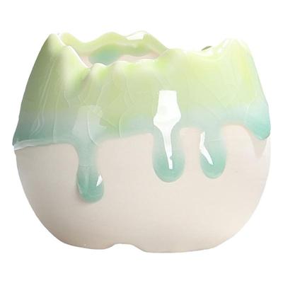 开片流釉多肉小花盆陶瓷冰裂花盆