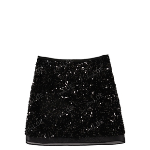 骆衣衣TheLOE/【bulingbuling】气质时尚亮片短裙女百搭显瘦裙子