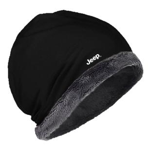 JEEP吉普纯棉睡帽男款冬季保暖加绒套头帽光头防寒帽女士防风冷帽