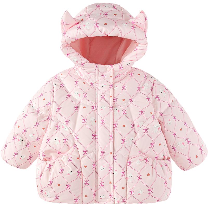巴拉巴拉羽绒服女童冬装连帽外套