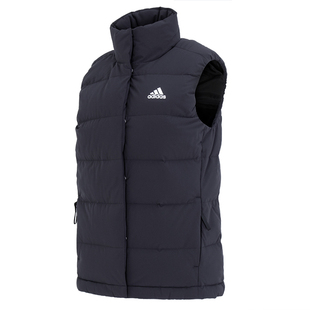 正品Adidas阿迪达冬季女子保暖马甲休闲运动羽绒服无袖外套HG6280