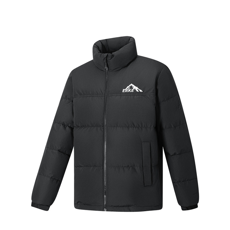 鸿星尔克男立领羽绒服2025年冬季新款防寒保暖休闲运动男冬装外套