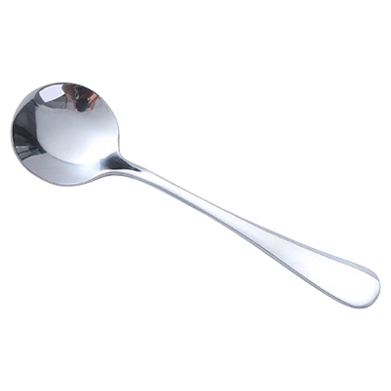 不锈钢商用圆汤匙西餐甜品咖啡