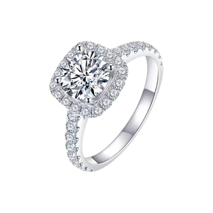 新款爆款小方糖戒指活口闭口克拉仿钻石满天星女闪钻戒新年礼物