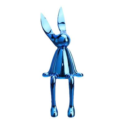 电镀bulingbuling长耳坐姿兔摆件