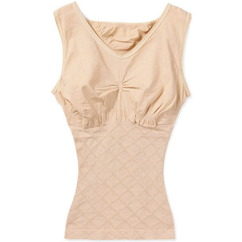 棉收腹紧身束身美体塑身上衣半身束腰背心内衣收小肚子塑形强力女