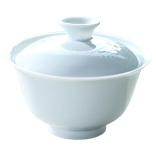 翰文堂小元宝薄胎白瓷盖碗景德镇纯手工泡茶茶具茶碗岩茶单枞专用