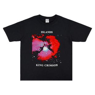 摇滚King Crimson克里姆森国王印花T恤宽松短袖纯棉重磅可定制