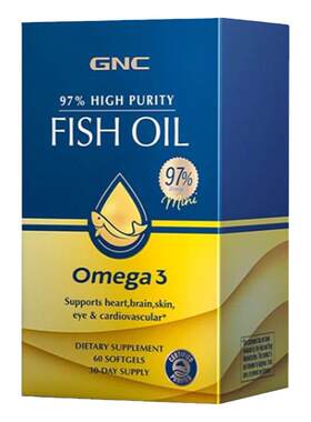GNC鱼油97%高纯度含DPA+DHA+EPA