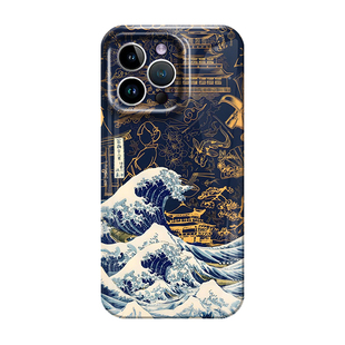 神奈川冲浪手机壳适用苹果16浮世绘iphone15promax梵高14plus艺术13mini高级感12新款11文艺x男8女17/xs/7/xr