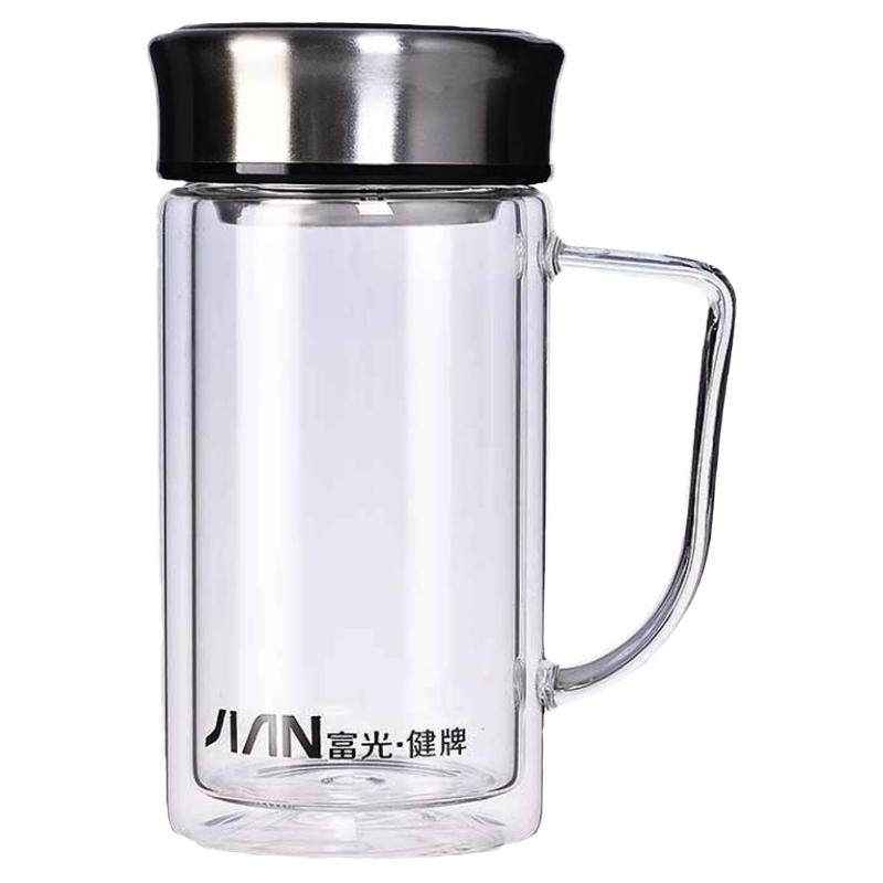 富光双层玻璃杯大容量水杯570ml