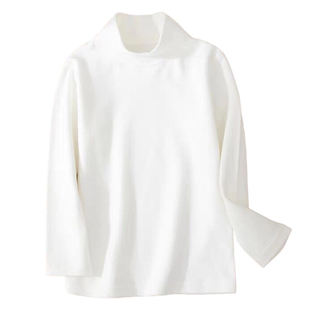 双面磨毛德绒打底衫儿童秋冬男童女童加厚长袖半高领内搭保暖上衣