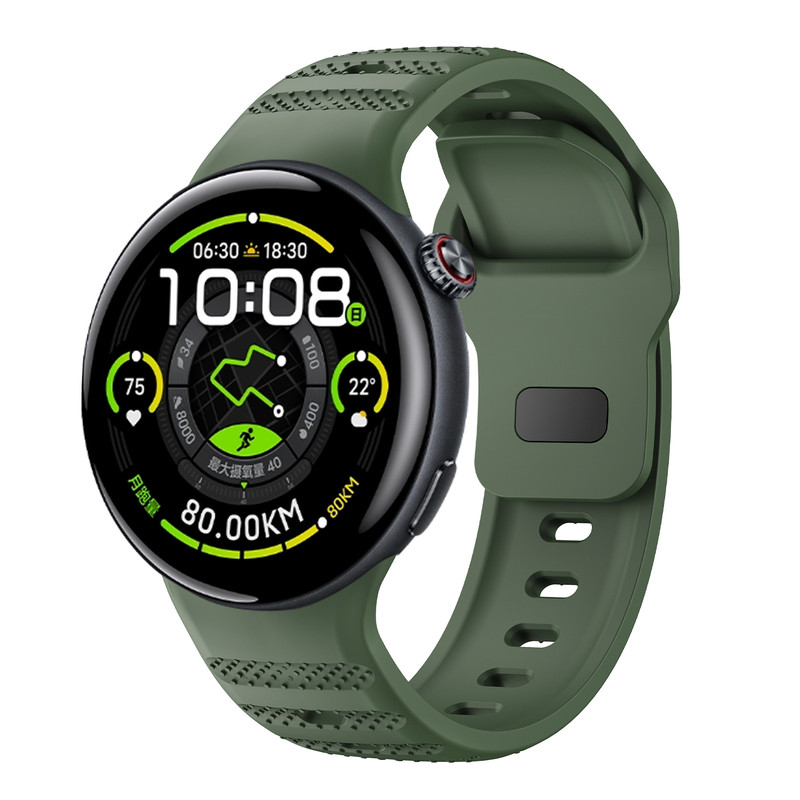 适用vivowatch5手表带专用一体诺曼反扣硅胶vivo3腕表带运动智能手表watch5精钢男士辰夜黑月光女生夏季透气