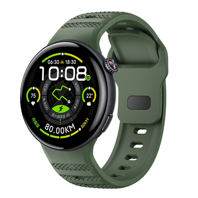 适用vivowatch5手表带专用一体诺曼反扣硅胶vivo3腕表带运动智能手表watch5精钢男士辰夜黑月光女生夏季透气