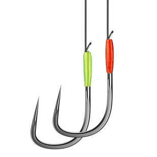 奈冠无结子线双钩成品新关东无损狼牙鱼钩绑好鲢鳙防缠绕黑坑竞技