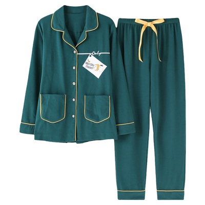 芬腾正品春秋季全棉女士夏天睡衣