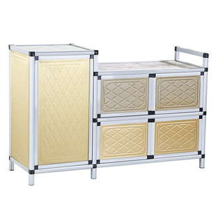 厨房灶台一体柜燃气灶柜子煤气灶煤气罐简易橱柜碗柜不锈钢家用