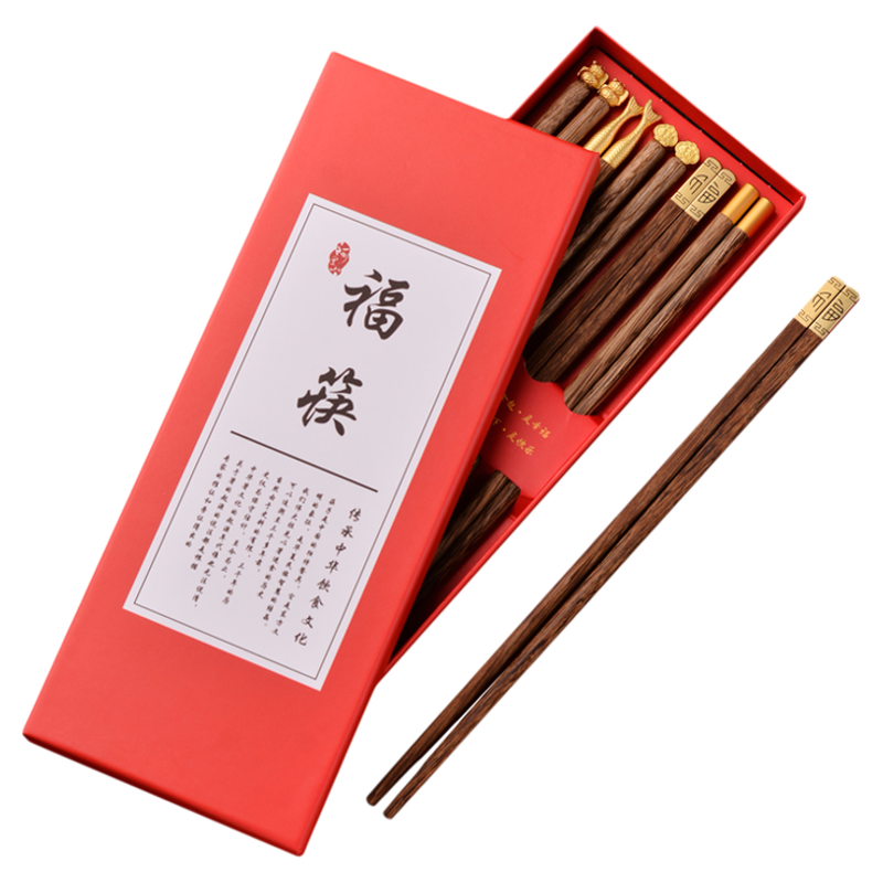 筷子家用高档抗菌防霉新款高级感鸡翅木筷子一人一筷红檀木筷子