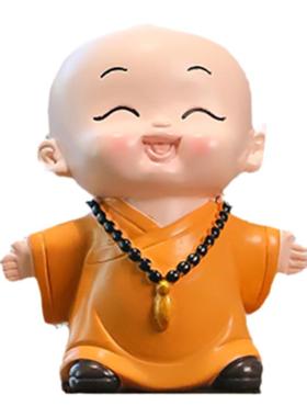 可爱禅意小和尚家居饰品摆件办公室茶桌台桌面创意茶宠装饰小摆设