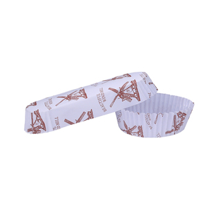 圆形船型纸托蛋糕面包热狗淋膜耐高温不粘菠萝包纸杯船形烘焙底托