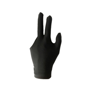 台球手套桌球弹力黑色三指露指手套左右手透气球房球厅配件用品