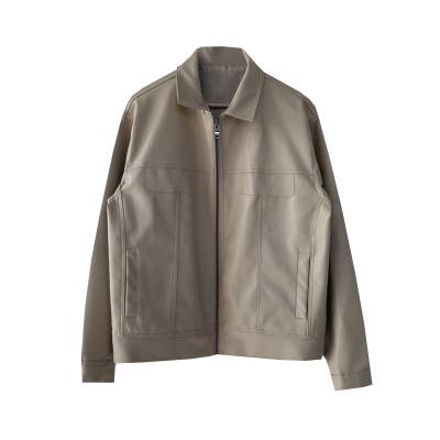 MRCYC高级感复古皮衣男士衣服韩系帅气青年皮夹克机车外套