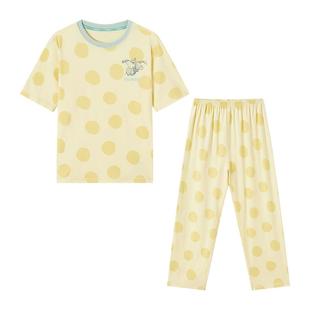 【特惠】likeuu男女儿童睡衣家居服透气迪士尼联名短袖长裤套装