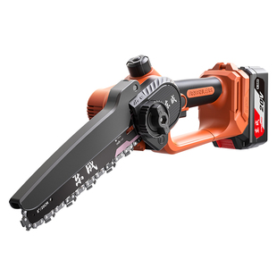 东成电锯家用小型手持充电式电动伐木锯锂电池手电锯大功率锯树柴