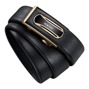 奥康内穿皮带男款2026年新款潮流年轻人自动扣腰带头层牛皮裤带